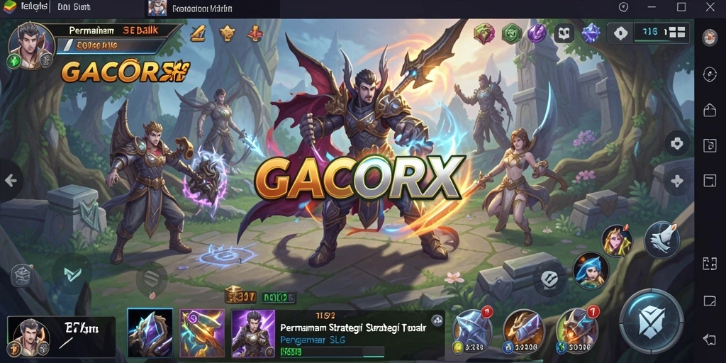 Tampilan gameplay GACORX yang penuh strategi SLG.
