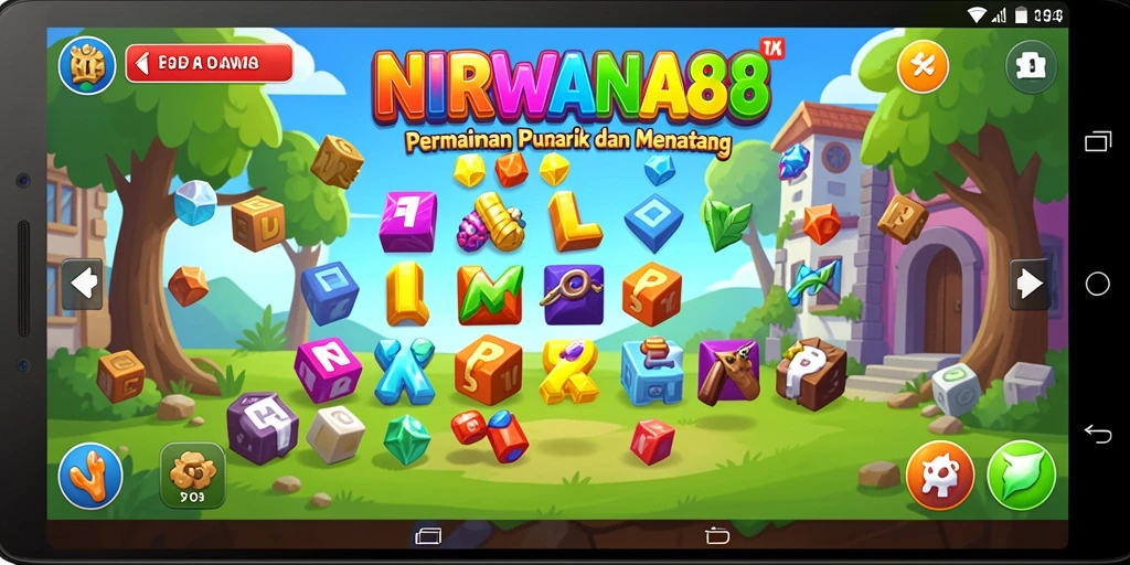Tampilan gameplay NIRWANA88 yang penuh warna dan menantang.