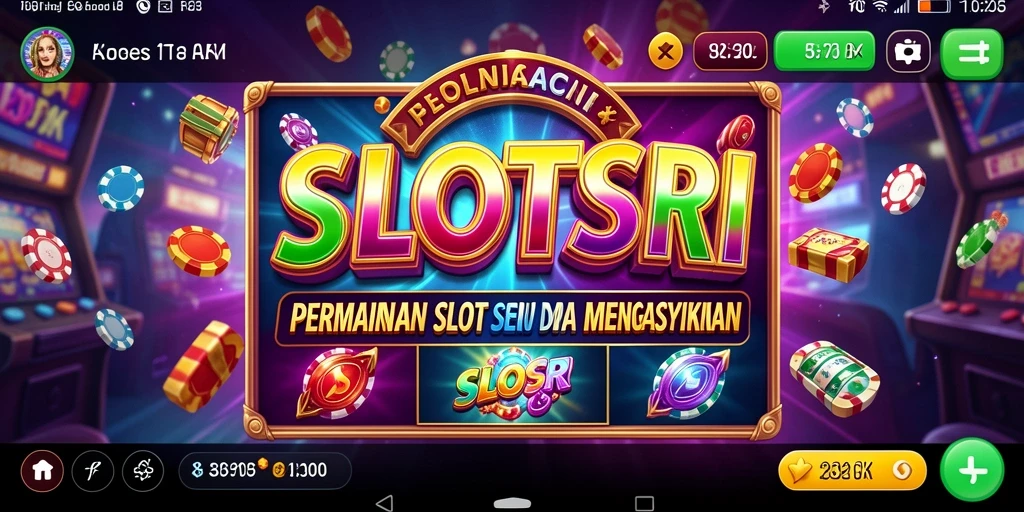Tampilan gameplay menarik SLOTSRI dengan putaran slot yang mendebarkan.