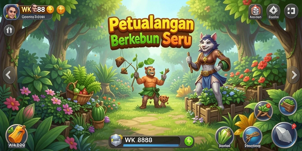 Screenshot menampilkan gameplay seru dari game Farming.